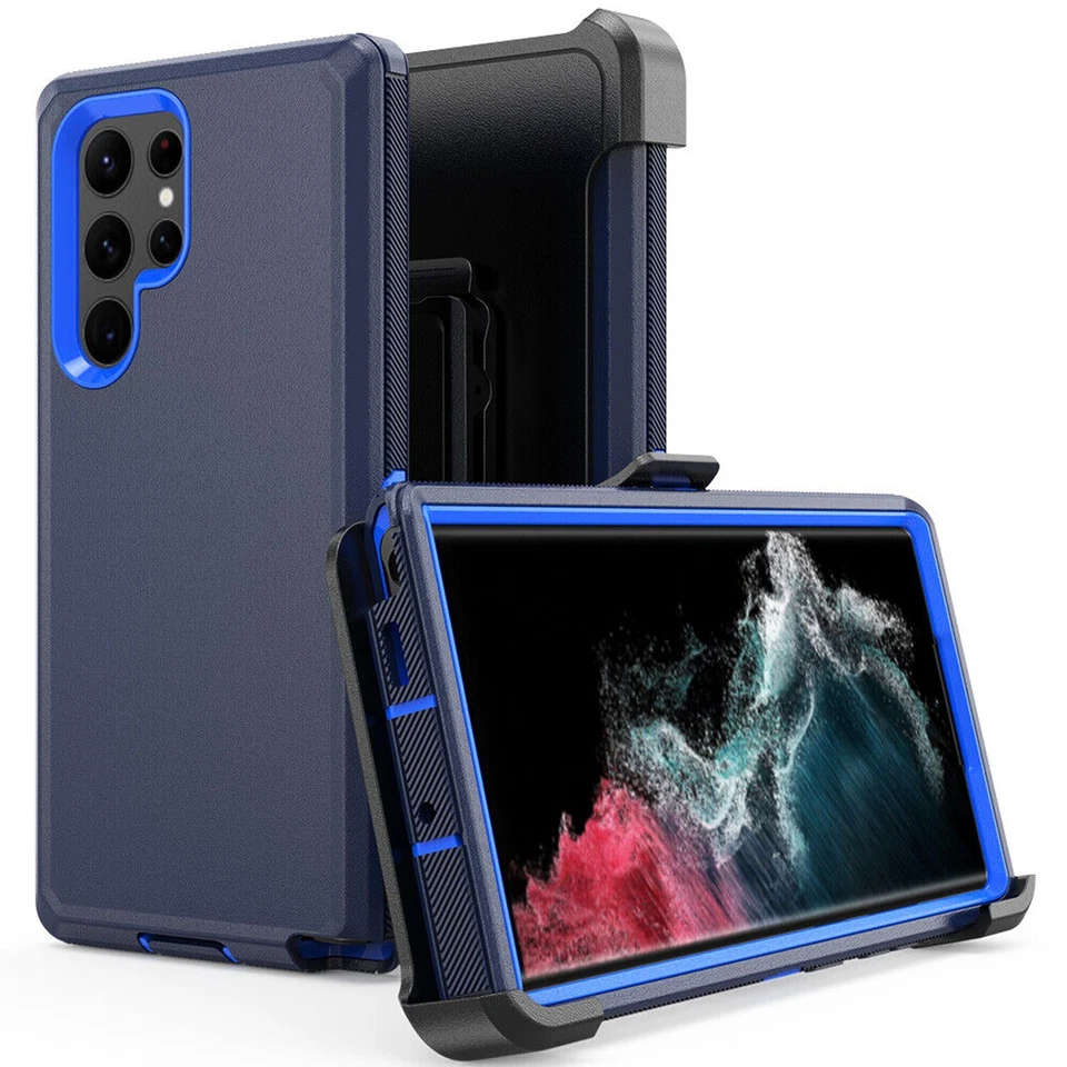 For Samsung Galaxy S22 Ultra/S22 Case Cover w/Clip fit Otterbox Defender +Screen - Image 3 of 4