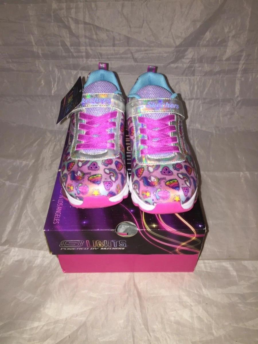 Skechers S Lights Glimmer Lights Sparkle Dreams Girls&#039; Up Shoes Size NIB | eBay