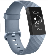Replacement Soft TPU Silicone Sport Band Compatible for Fitbit Charge 3 Charge 4