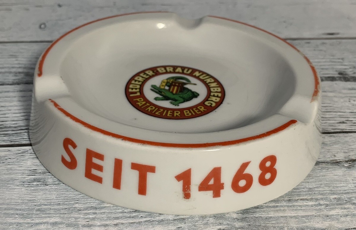 VTG Ash Tray Lederer-Brau Nurnberg Made in Bavaria Patrizier Bier