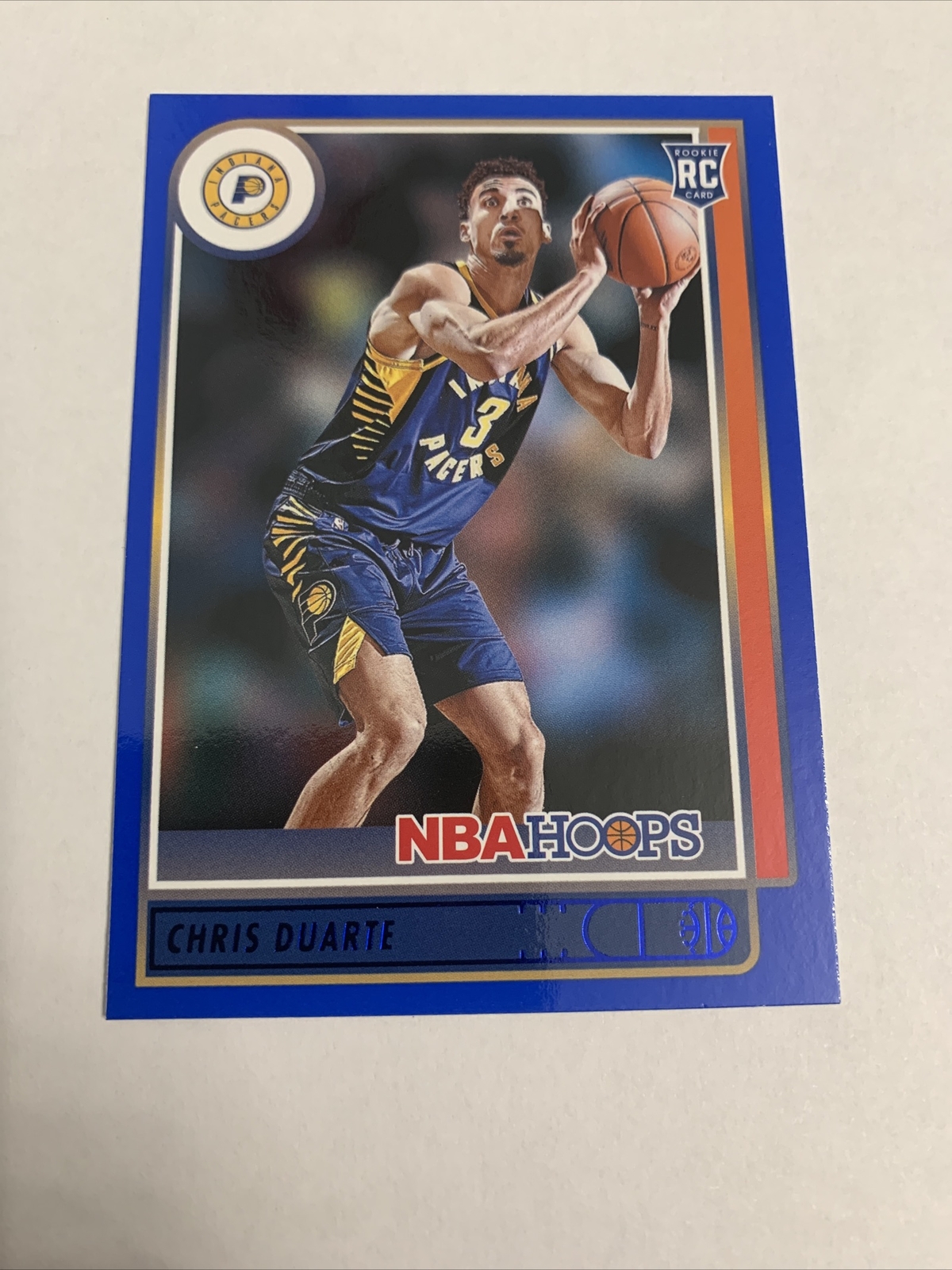 2021-22 Panini NBA Hoops Chris Duarte Rookie Blue Parallel #236 Pacers RC