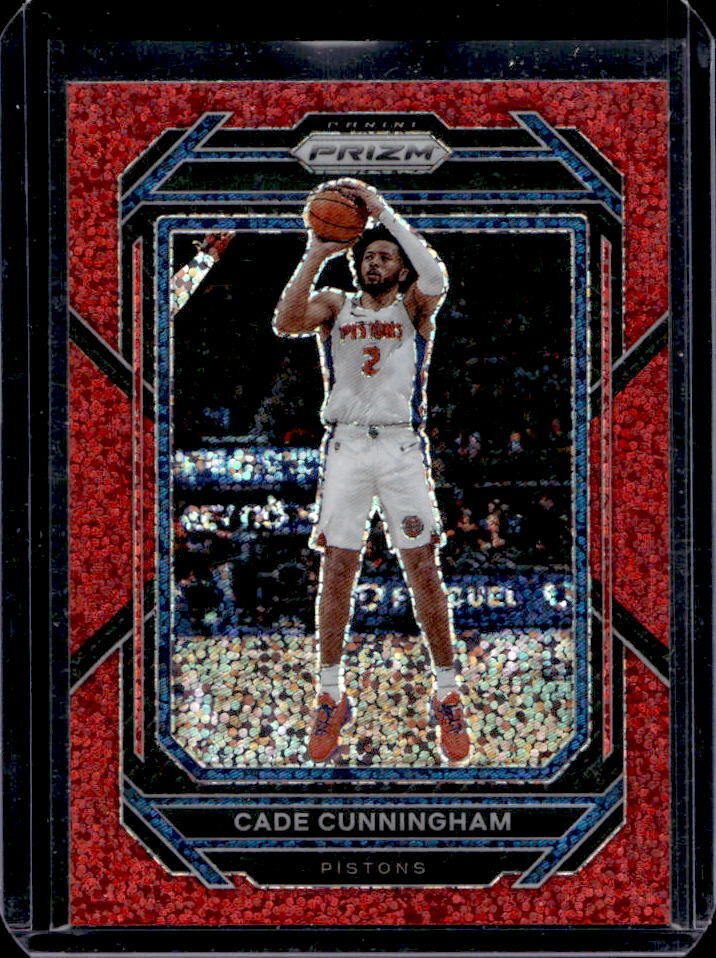 2022-23 Prizm Cade Cunningham Prizms Red Sparkle #89 Pistons