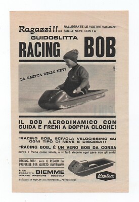 ADVERTISING ADVERTISING WERBUNG ITALIAN CLIPPING 1966 MOPLEN RACING BOB