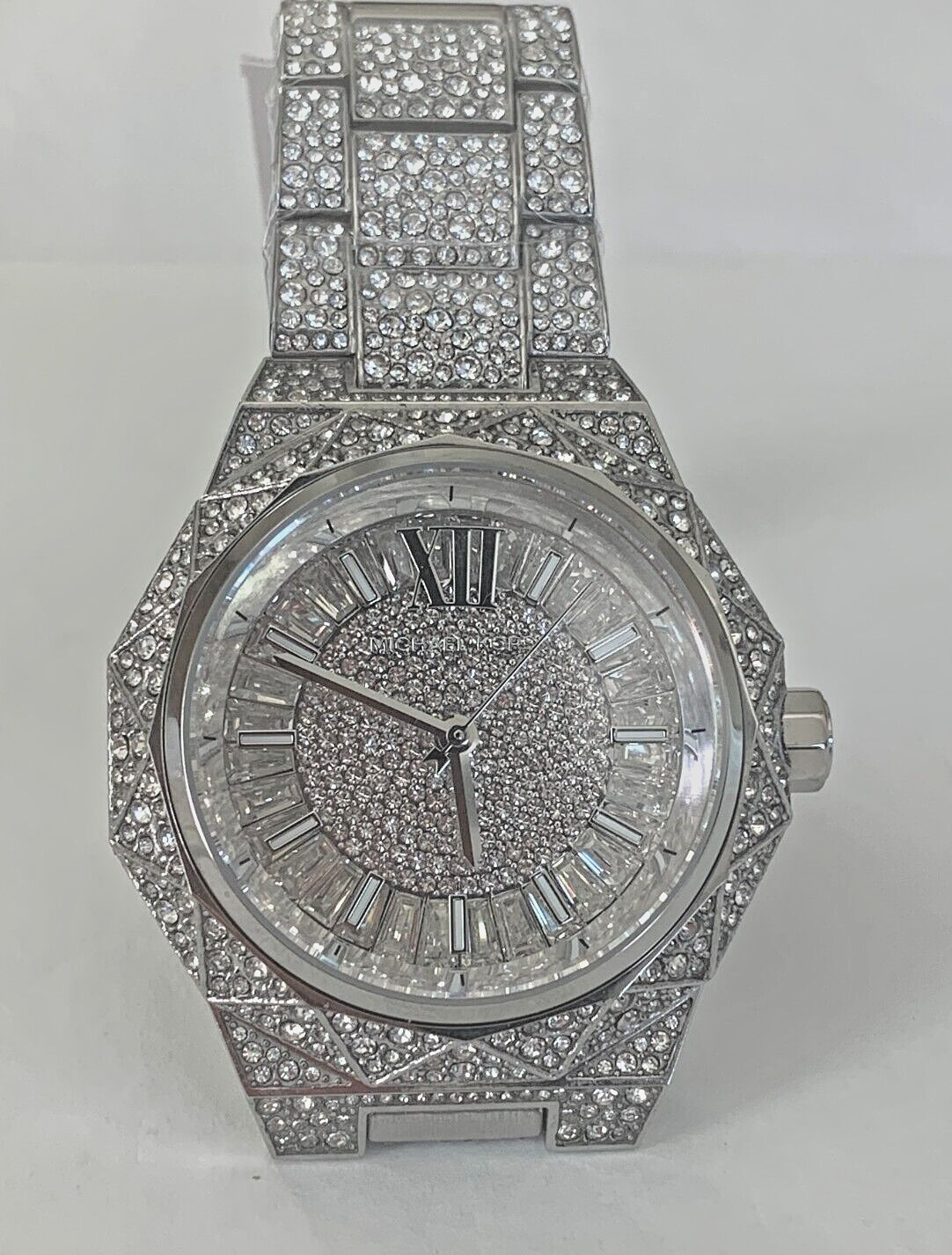 Michael Kors Raquel Pave Women's Silver Tone Crystal Pave Watch MK4691