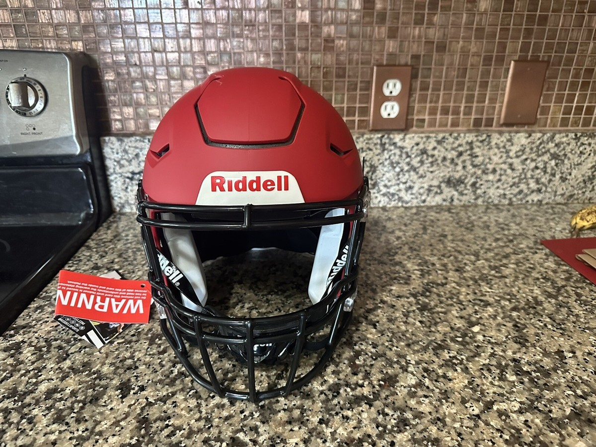 Riddell SpeedFlex Football Helmet Matte Red w/ Black