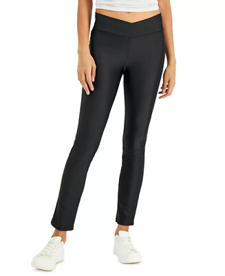 Womens Flared Leggings Black Size Medium JENNI $29 NWT
