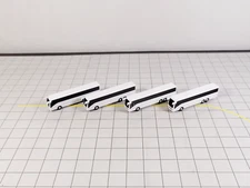 4x White TWIN AXLE COACH/BUS Aircraft Airport GSE Set Models 1:200 Scale Diorama