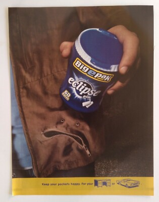 2008 Eclipse Chewing Gum Big Pack Promo Photo Vintage Print Ad