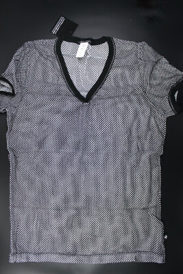 Andrew Christian Mens black Muscle mesh T-shirt size S | eBay