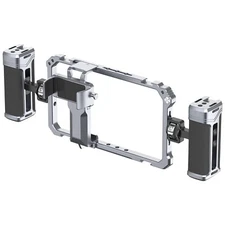 Universal phone Video Rig with Dual Handle Phone Cage for Vlogging Lightweight
