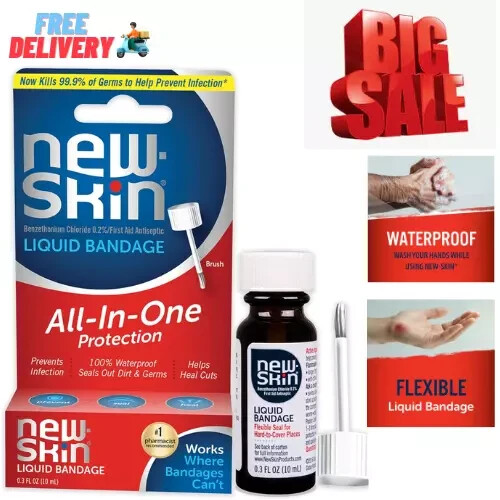 New-skin Liquid Bandage Liquid Bandage for Cuts and Minor Scrapes 0.3 Ounce