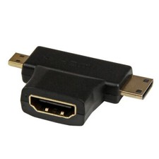 Startech HDACDFMM HDMI 2 in 1 T Adapter HDMI to HDMI MINI or HDMI MICRO