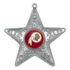 Topperscot NFL Washington Redskins Silver Star Ornament