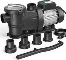 Pool Pump In/Above Ground3 HP Pool Pump with 8964GPH 115V 2 Adapters Powerful...