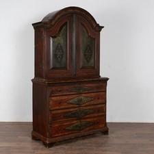 Original Hand Painted Swedish Cabinet Cupboard, Dated 1818