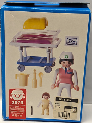 Vintage Playmobil 3979 Pediatrician Nurse Midwife Baby Hospital