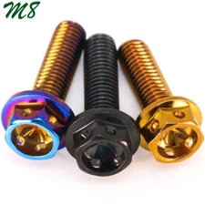 M8 - 1.25 304 Stainless Steel Motor Drilled Head Hex Flange Bolts Hexagon Screws