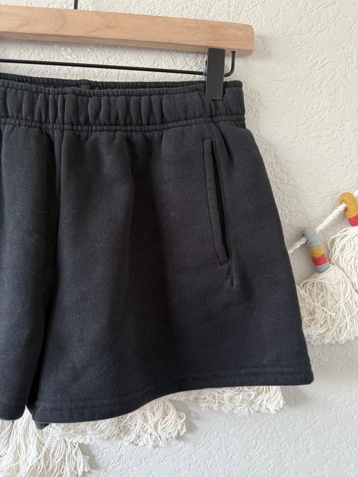 Pantalones Cortos Aerie Negro Polar Cintura Elástica Prendas de Salón Cómodas Relajadas NUEVOS CON ETIQUETAS XS Foto 4 de 4