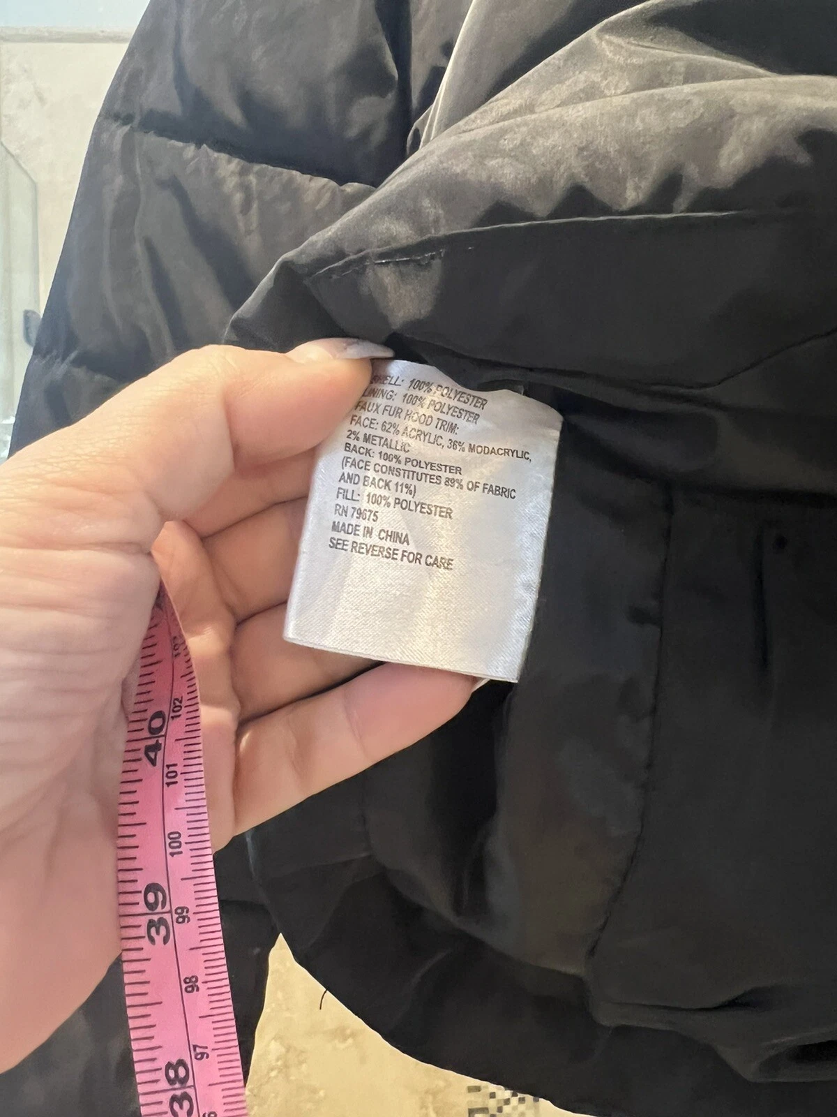 Michael Kors Giacca Cappotto Tampone Cappuccio Rimovibile Cerniera Nera Piena Ragazze 10 12