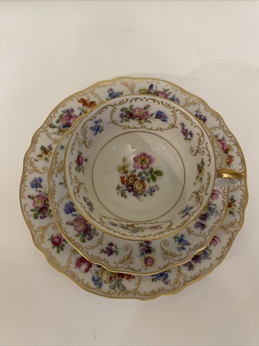 Franconia Selba Bavaria Fine Bone China Tea Cup Saucer Plate Set - Picture 2 of 8