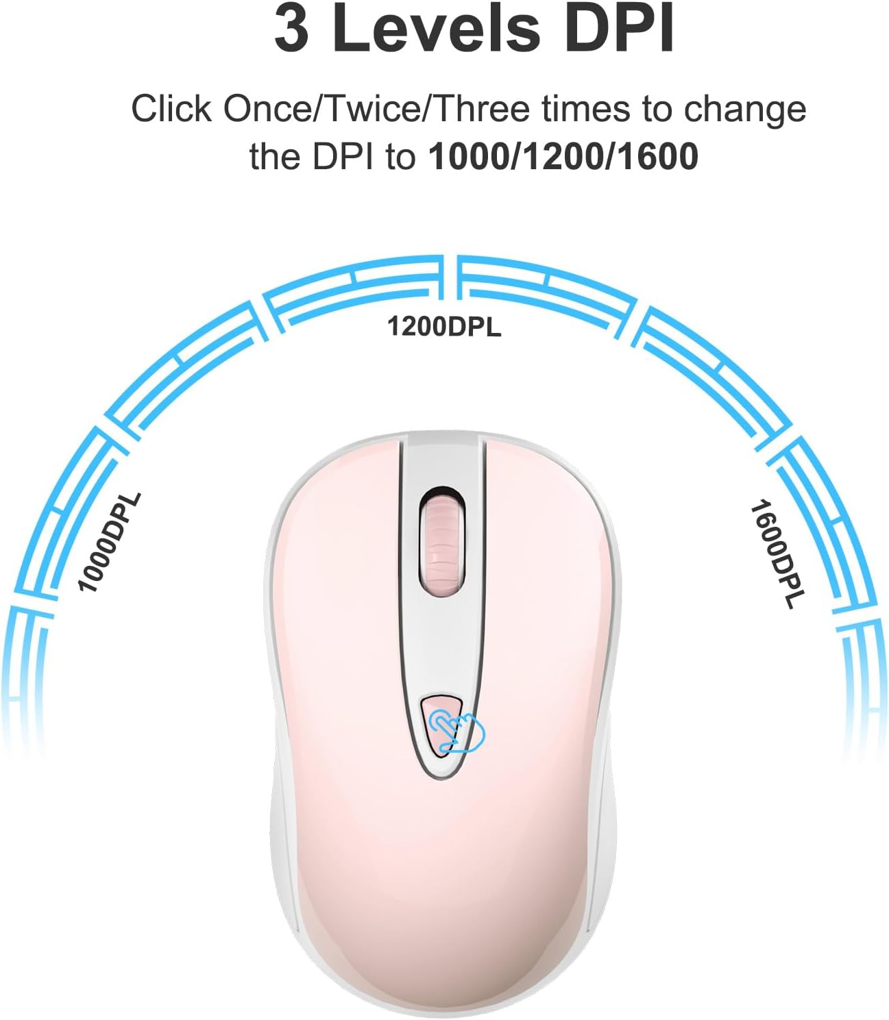 Wireless 2.4Ghz Optical USB Laptop Mouse with Receiver-image