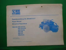 Sachs 505 Models Factory Repair Instructions Manual 3034.81 D-E-F