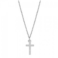 New Xenox Damen Kette XS3521K Silber Collier Halskette Mit AnhäNger Mini Kreuz
