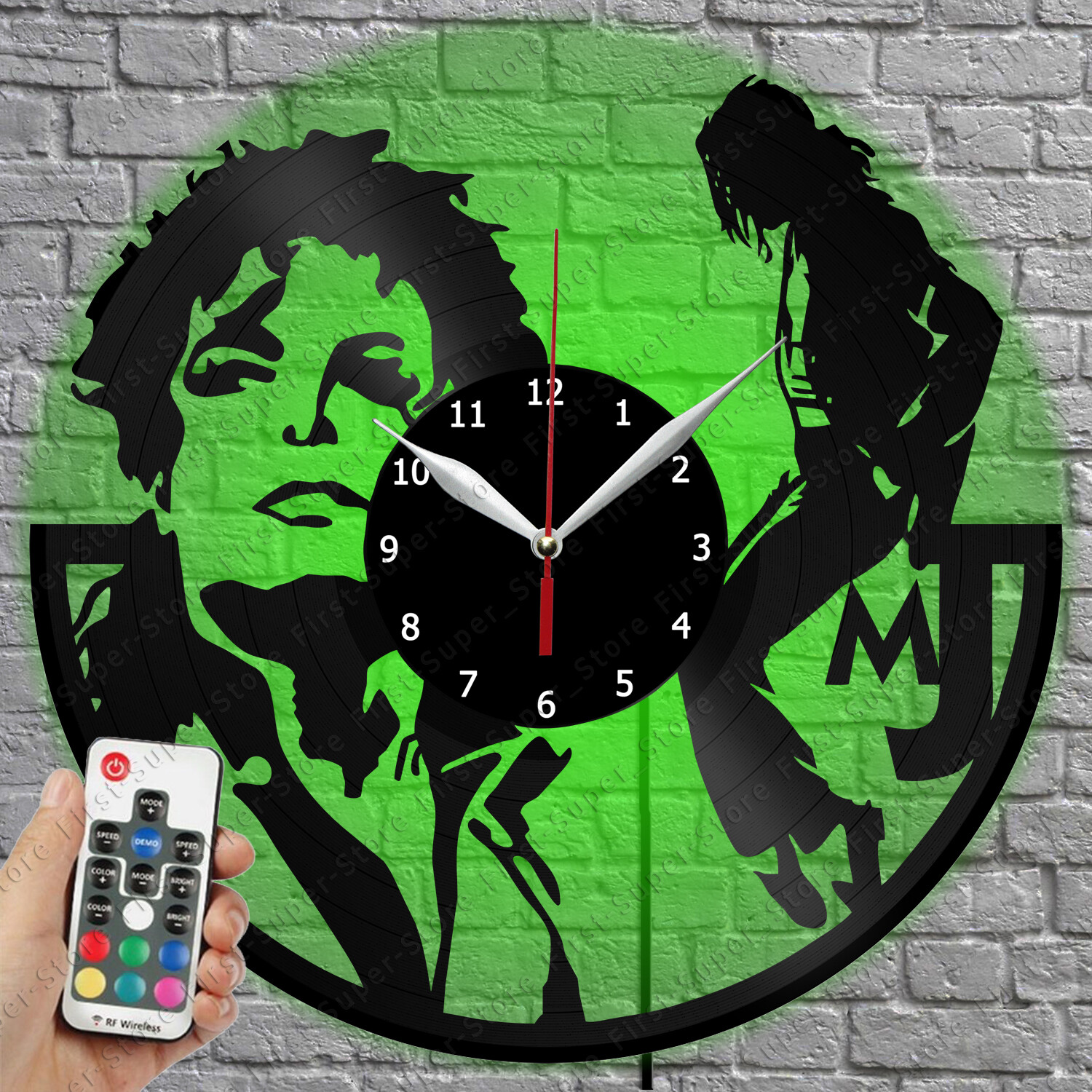 Michael Jackson Vinyl Record LED Wall Clock with Light 1541