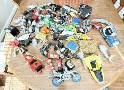 Huge Power Rangers Lot Parts And Peices Rare Vintage Bandi Bikes Cars