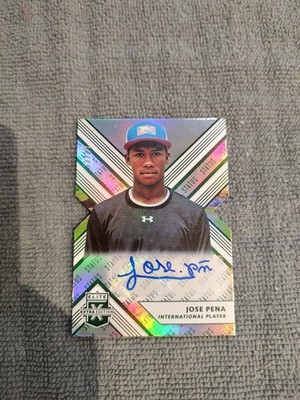 jose pena 2018 elite extra rookie status diecut auto phillies #172 12/25