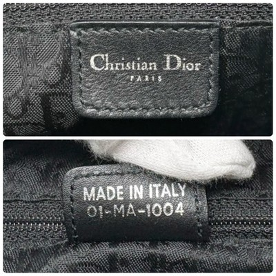 Christian Dior Vintage Peace and Love Leather Hobo Bag Black