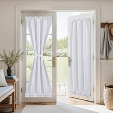 Blackout French Door Curtain, Privacy Door Window Curtains, Thermal Insulated...
