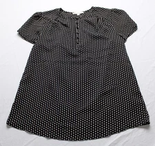 Monday Fun Women's Kenzi Polka Dot Pattern Blouse CN6 Black Medium NWT