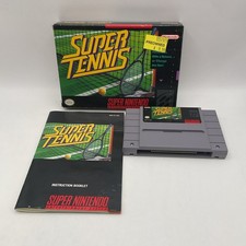 Super Tennis SNES Super Nintendo Entertainment System Box  Manual