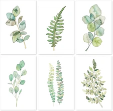 Anydesign 36 Pack Greenery Greeting Cards Bulk Watercolor Botanical Note Cards w