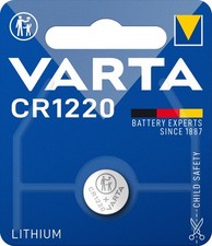 Varta CR 1220 3V Batterie - 1 bis 100 Stück Knopfzelle Lithium 35mAh Auto DL1220