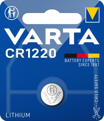 Varta CR 1220 3V Batterie - 1 bis 100 Stück Knopfzelle Lithium 35mAh Auto DL1220