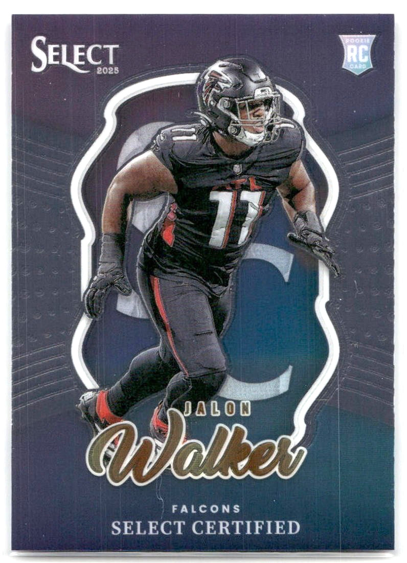 2025 Panini Select - Select Certified Rookies Jalon Walker #9 (RC)