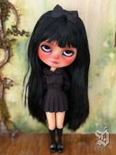 OOAK Blythe Custom Doll By Amber Carr Dollinquent Sad Eyes Girl Icy