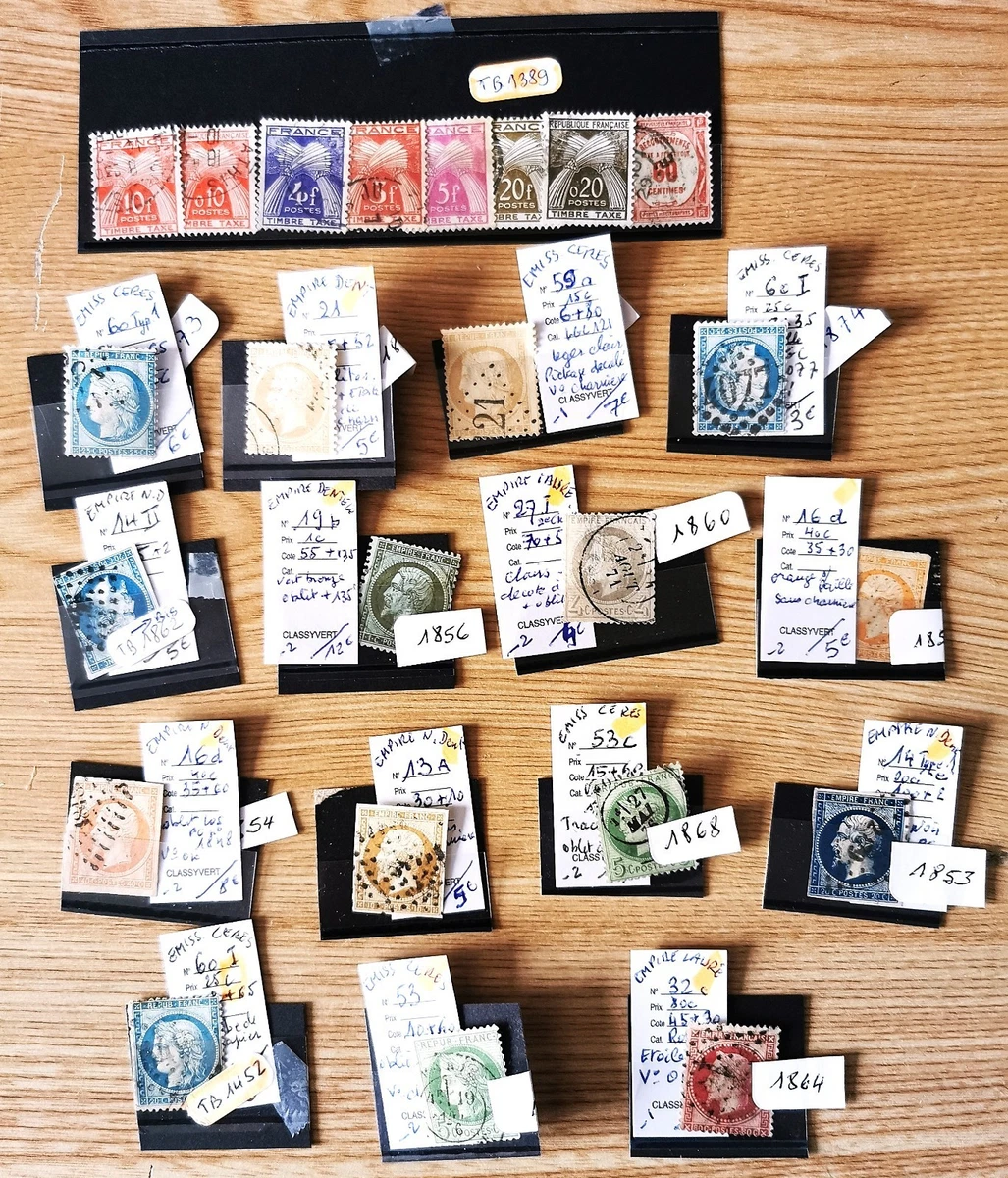 Lot De 18 Timbres France Oblitérés – Années 1976 à 1980 – 4 Pages