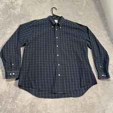 Brooks Brothers Regent Shirt Mens XL Blue Green Plaid Button Down Long Sleeve