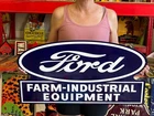 Vintage Style Metal Sign Ford Farm Equipment NOT Porcelain 30x16 Made USA