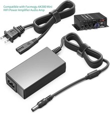 12V AC/DC Adapter For Facmogu AK380 Mini HIFI Power Amplifier Audio Amp