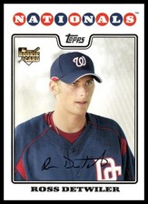 2008 Topps #92 Ross Detwiler RC Washington Nationals NM+