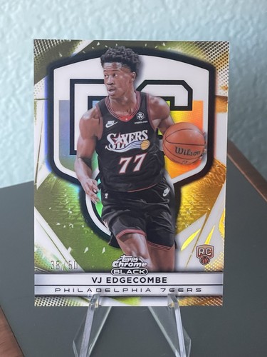 2025-26 Topps Chrome Black - Rookie Variation Gold VJ Edgecombe 38/50 RC SSP