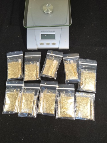 20 Grams Gold Leaf Flake - Bright Beautiful Flake Free Shipping 10 bags 10 vials