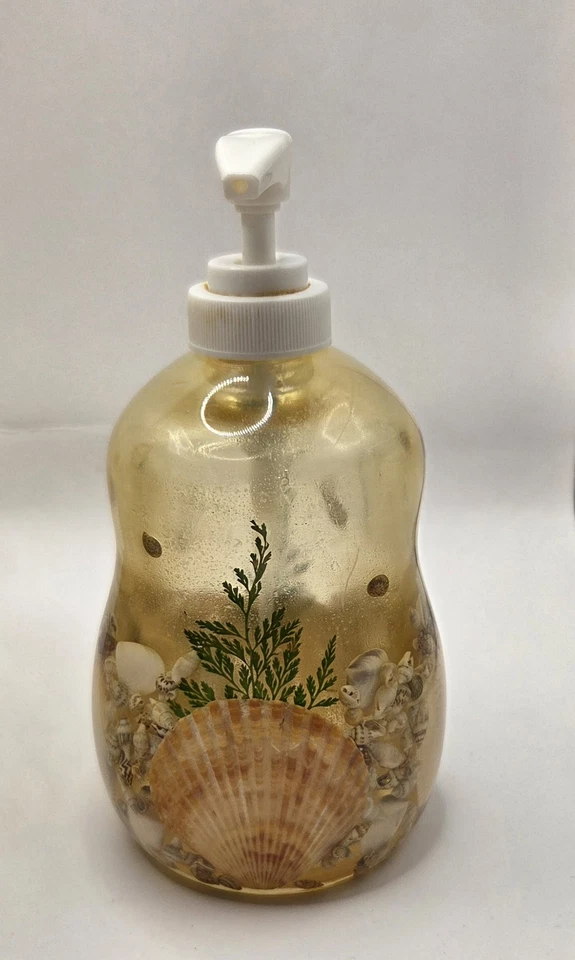 Vntg Mcm Lucite Shell Tissue Holder & Soap Dispenser Set Of 2 - Image 2 of 4