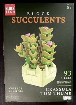 New Block Tech Block Succulents Crassula Tom Thumb Maria Echeveria 93 Pieces