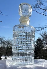 Luminarc France Vintage Diamond Whisky Crystal Clear Glass Small Decanter