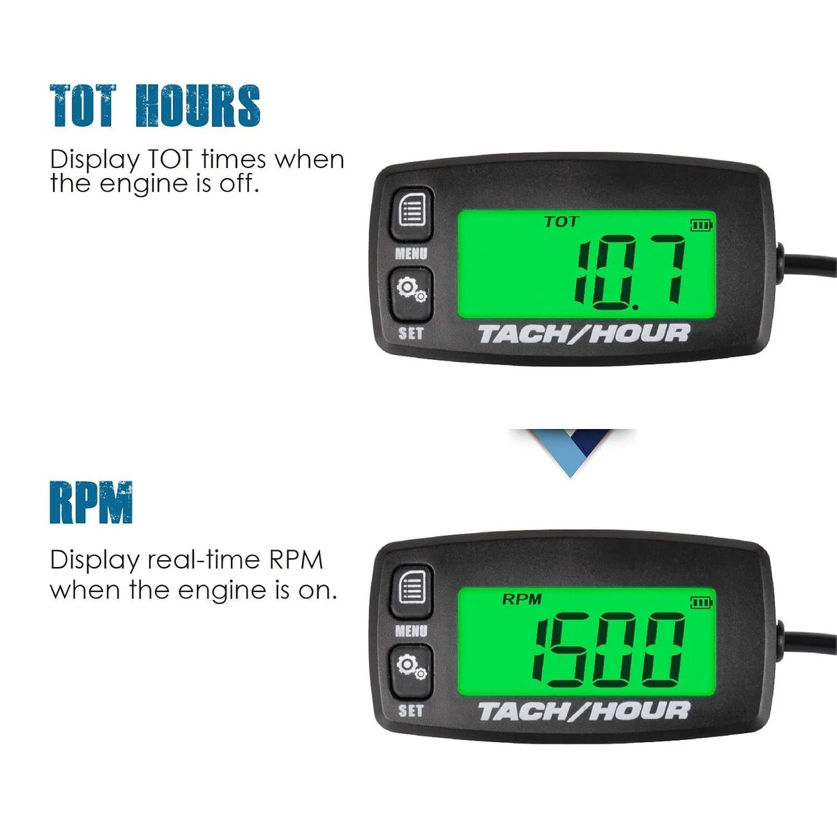 Runleader RL-HM032R Velocímetro Mantenimiento RELOJ con Bicolor